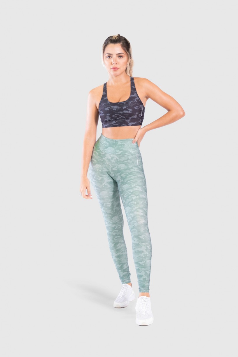 Calça Legging Fitness Estampa Digital Camouflaged Green | Ref: GO189-B