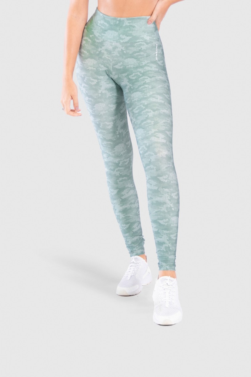 Calça Legging Fitness Estampa Digital Camouflaged Green | Ref: GO189-B