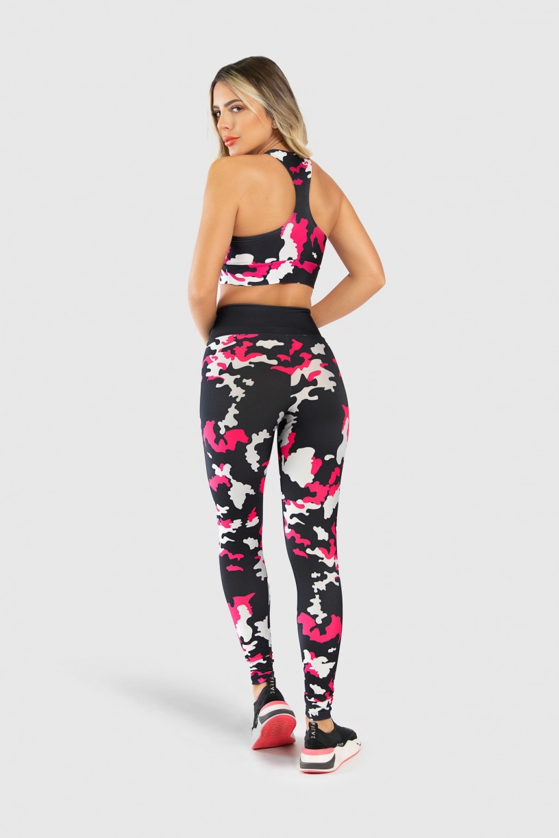 Calça Legging Fitness Estampa Digital Casual Military | Ref: GO187