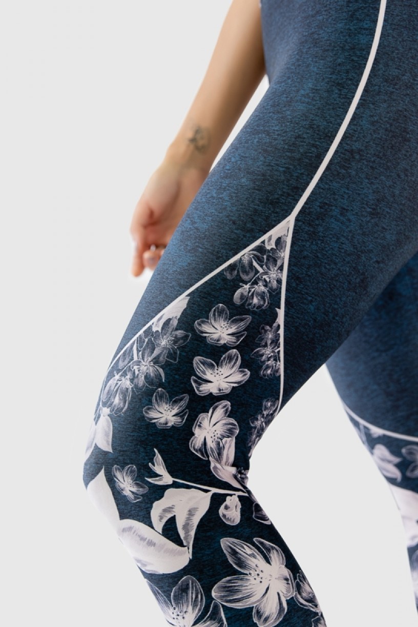 Calça Legging Fitness Estampa Digital Drawn Flowers | Ref: GO311