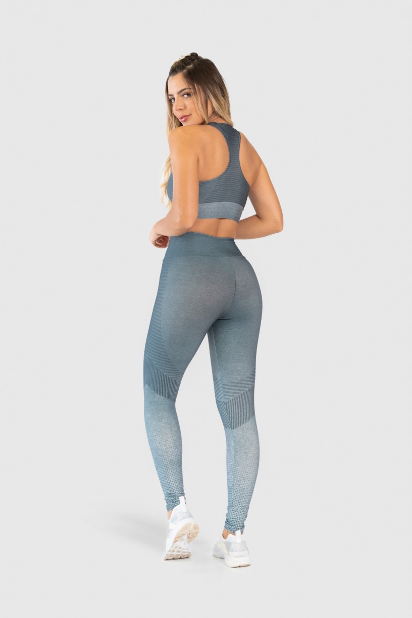 Calça Legging Fitness Estampa Digital Gray Chevron | Ref: GO242