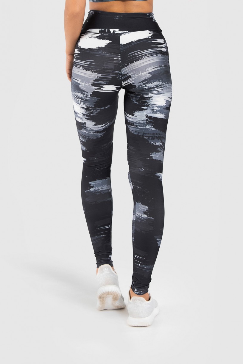 Calça Legging Fitness Estampa Digital Gray Shades | Ref: GO215