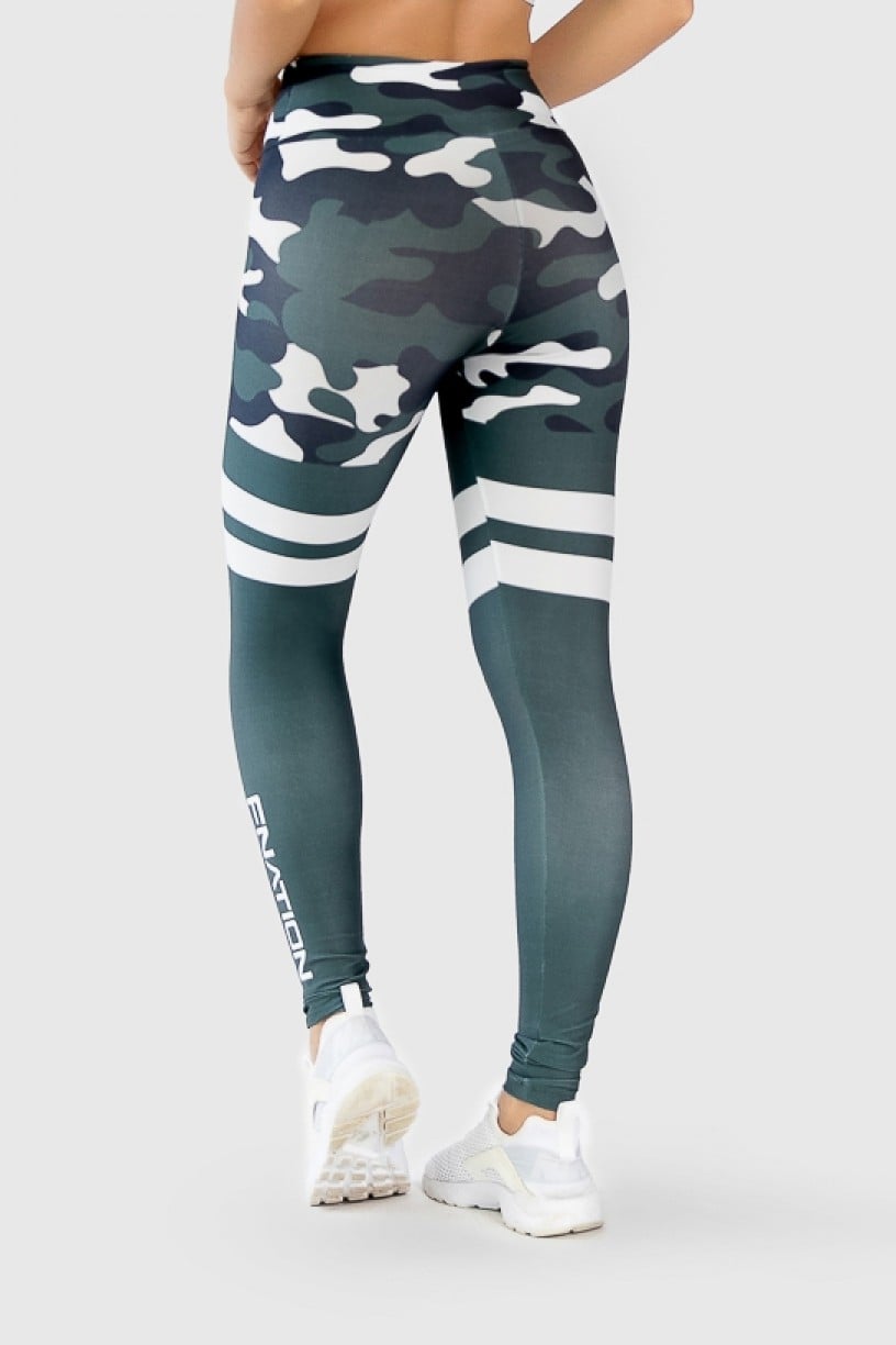 Calça Legging Fitness Estampa Digital Green Camo | Ref: GO263
