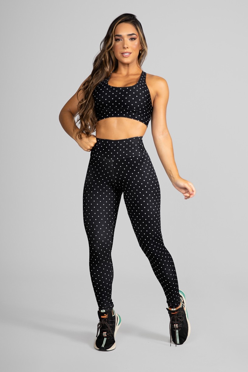 Calça Legging Fitness Estampa Digital Little Points | Ref: GO214