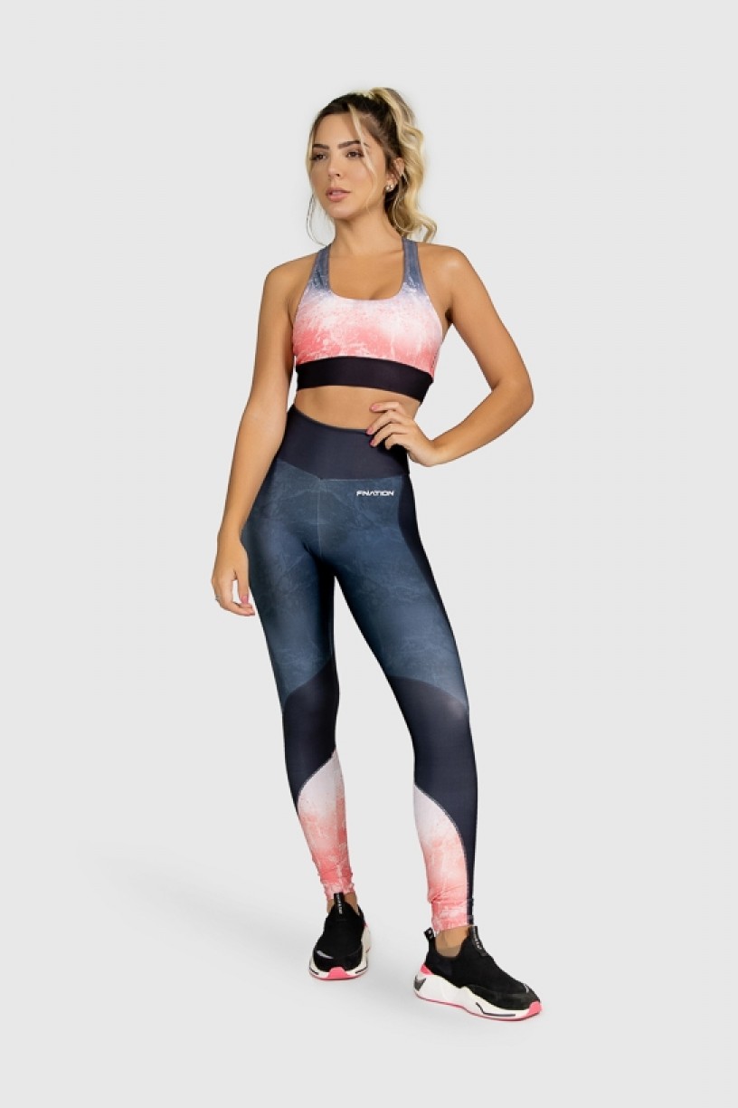 Calça Legging Fitness Estampa Digital Massing Corals | Ref: GO271