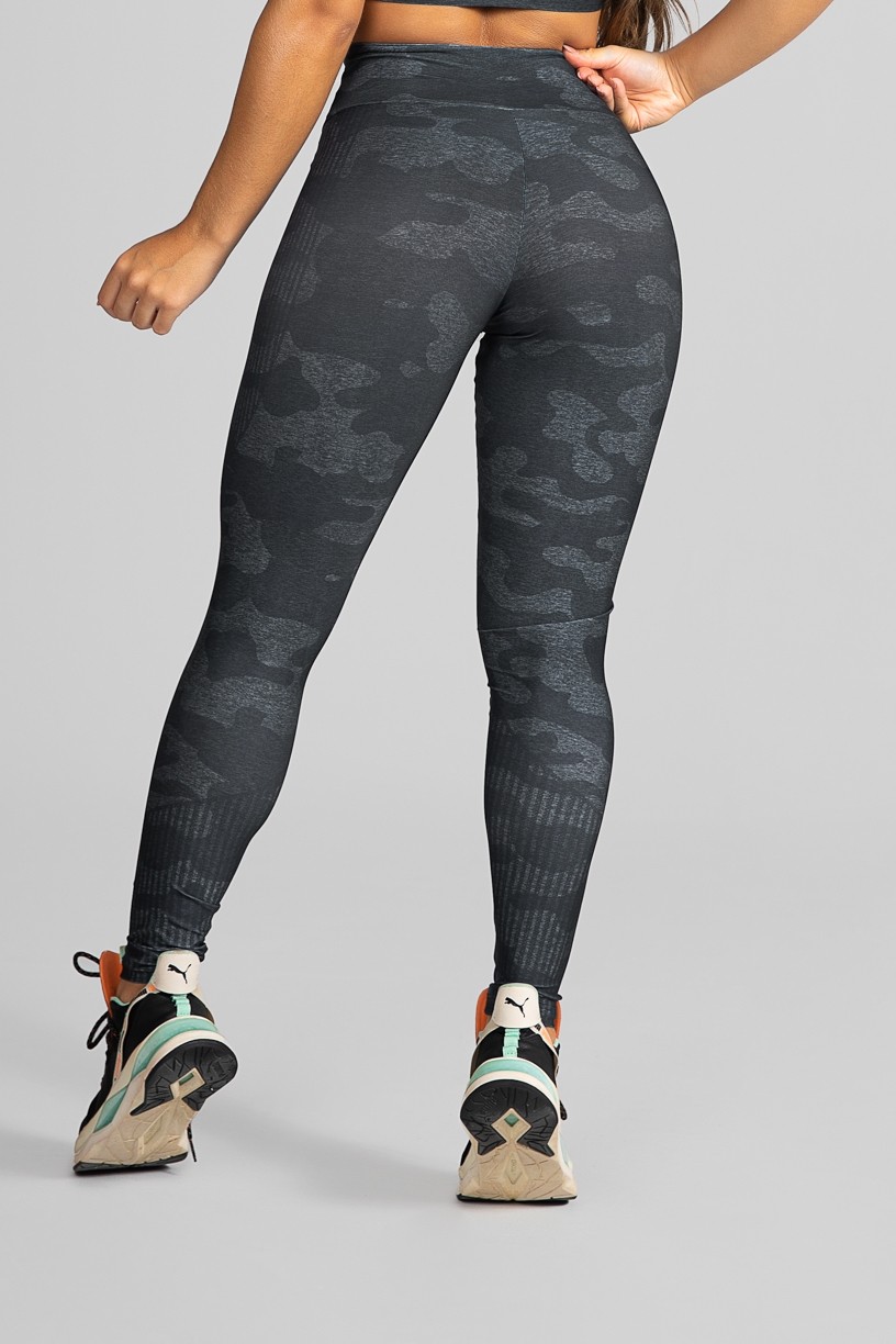 Calça Legging Fitness Estampa Digital Militar Wave | Ref: GO211