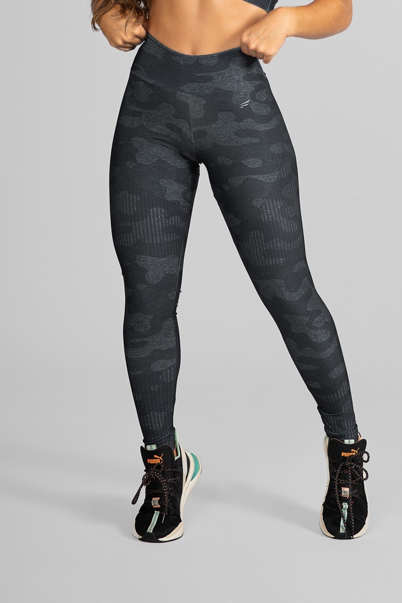 Calça Legging Fitness Estampa Digital Militar Wave | Ref: GO211