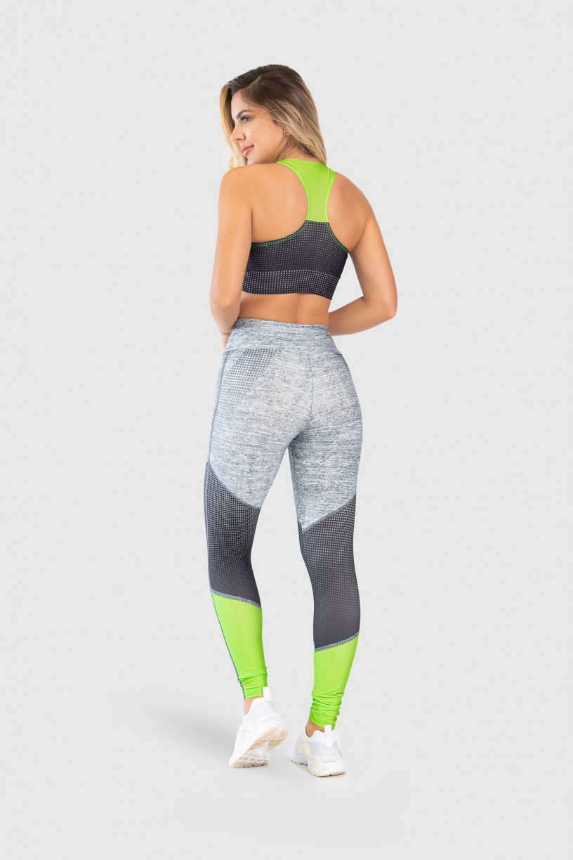 Calça Legging Fitness Estampa Digital Neon Light | Ref: GO239