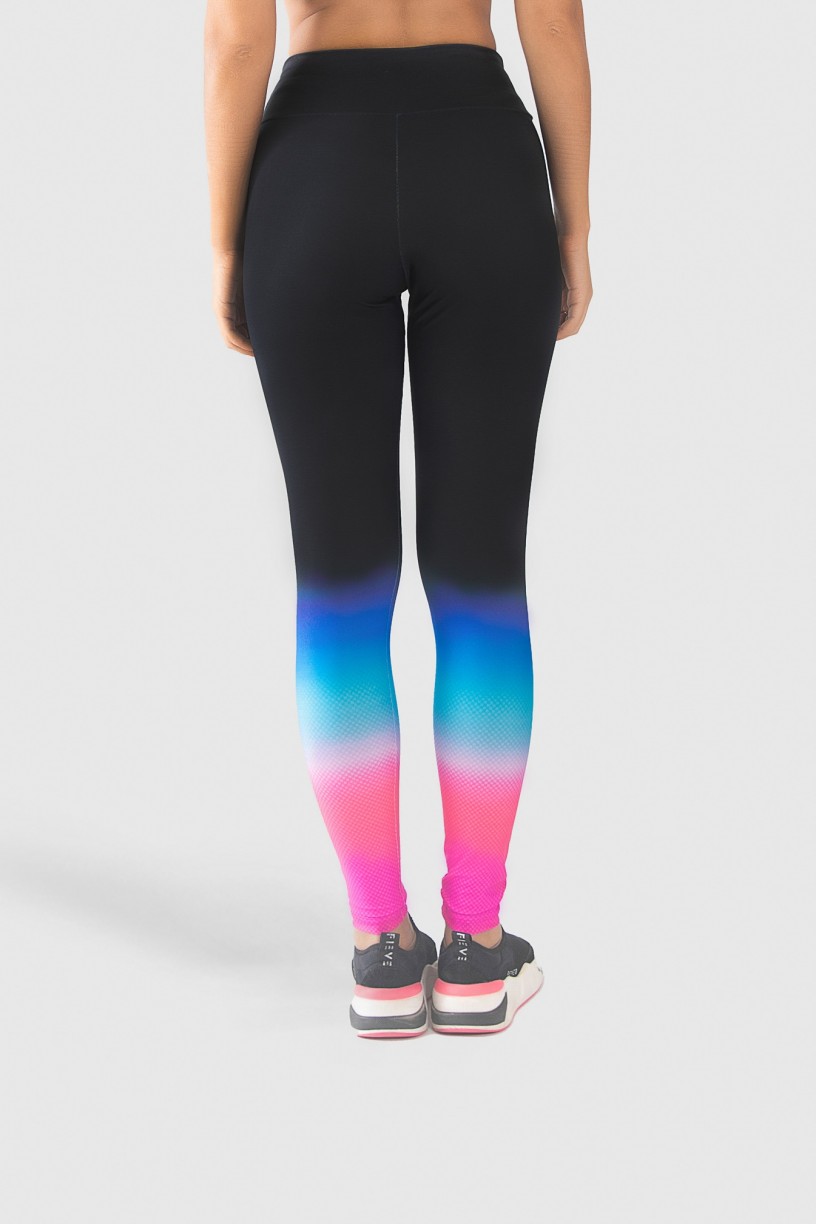 Calça Legging Fitness Estampa Digital Pink Blue Gradient | Ref: GO237 