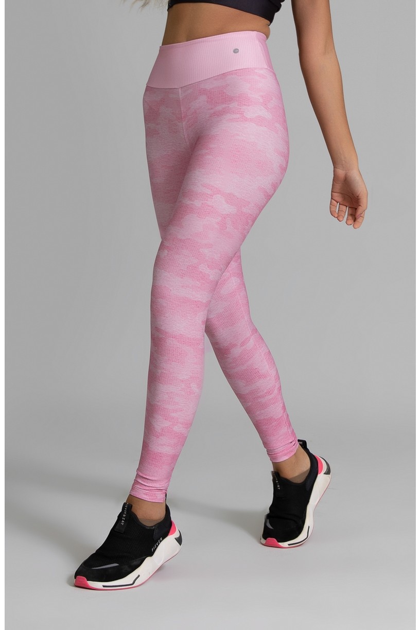 Calça Legging Fitness Estampa Digital Pink Camo | Ref: GO349