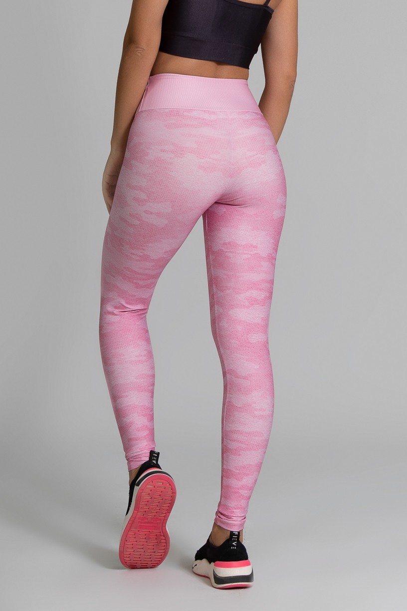 Calça Legging Fitness Estampa Digital Pink Camo | Ref: GO349