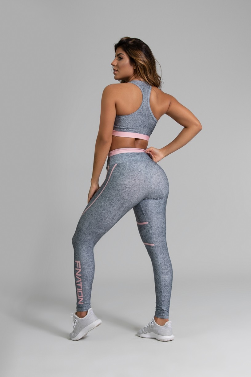 Calça Legging Fitness Estampa Digital Pink Fusion | Ref: GO347