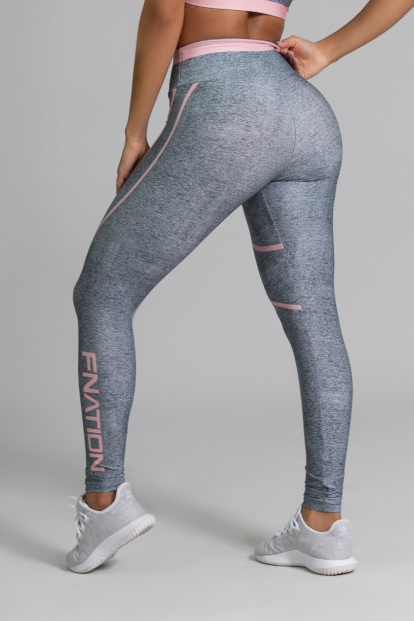 Calça Legging Fitness Estampa Digital Pink Fusion | Ref: GO347