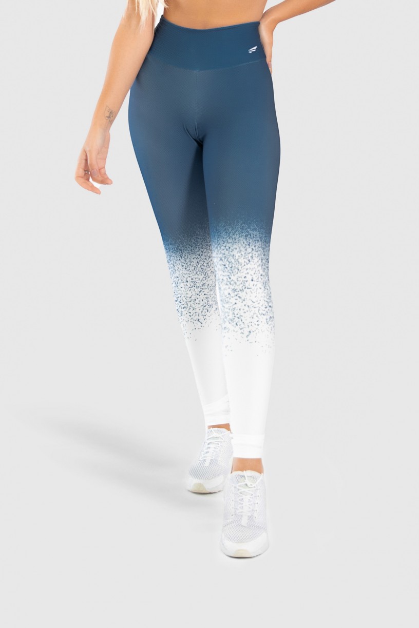 CALÇA LEGGING FITNESS ESTAMPA DIGITAL SNOW FLAKES