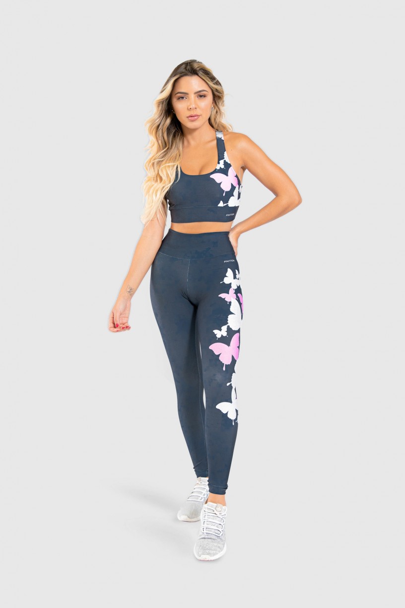 Calça Legging Fitness Estampa Digital Wings of a Butterfly | Ref: GO212