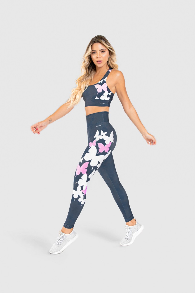 Calça Legging Fitness Estampa Digital Wings of a Butterfly | Ref: GO212