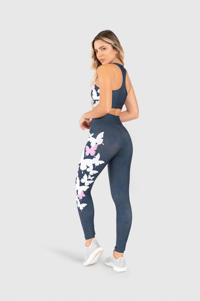 Calça Legging Fitness Estampa Digital Wings of a Butterfly | Ref: GO212