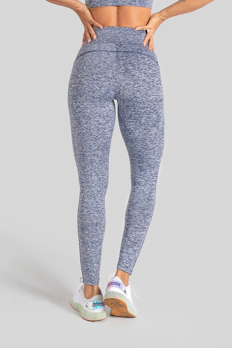 Calça Legging Mesclado (Cinza / Azul Marinho) | Ref: K3096-B