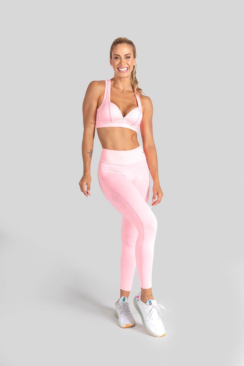 Calça Legging Mesclado (Rosa) | Ref: K3096-F