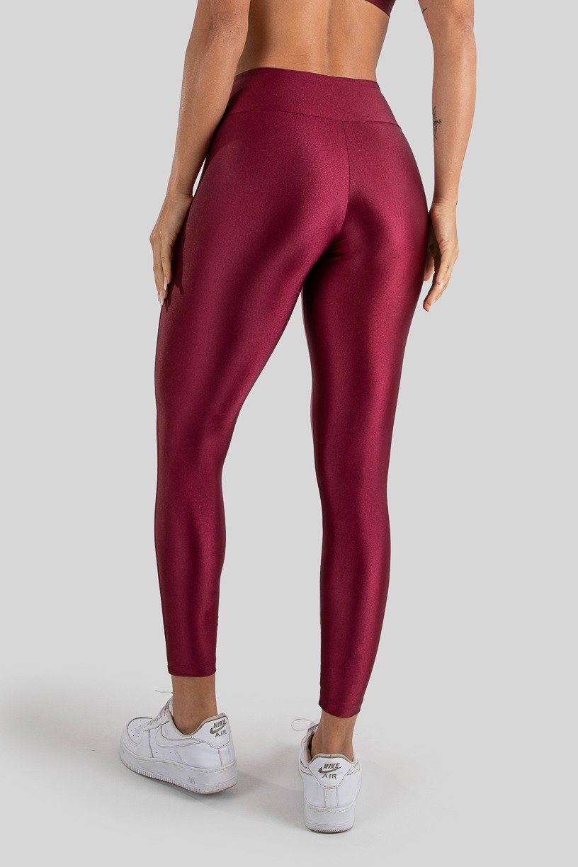 Calça Legging Tecido Platinado Duas Cores (Rosa / Vinho) | Ref: GO472-H