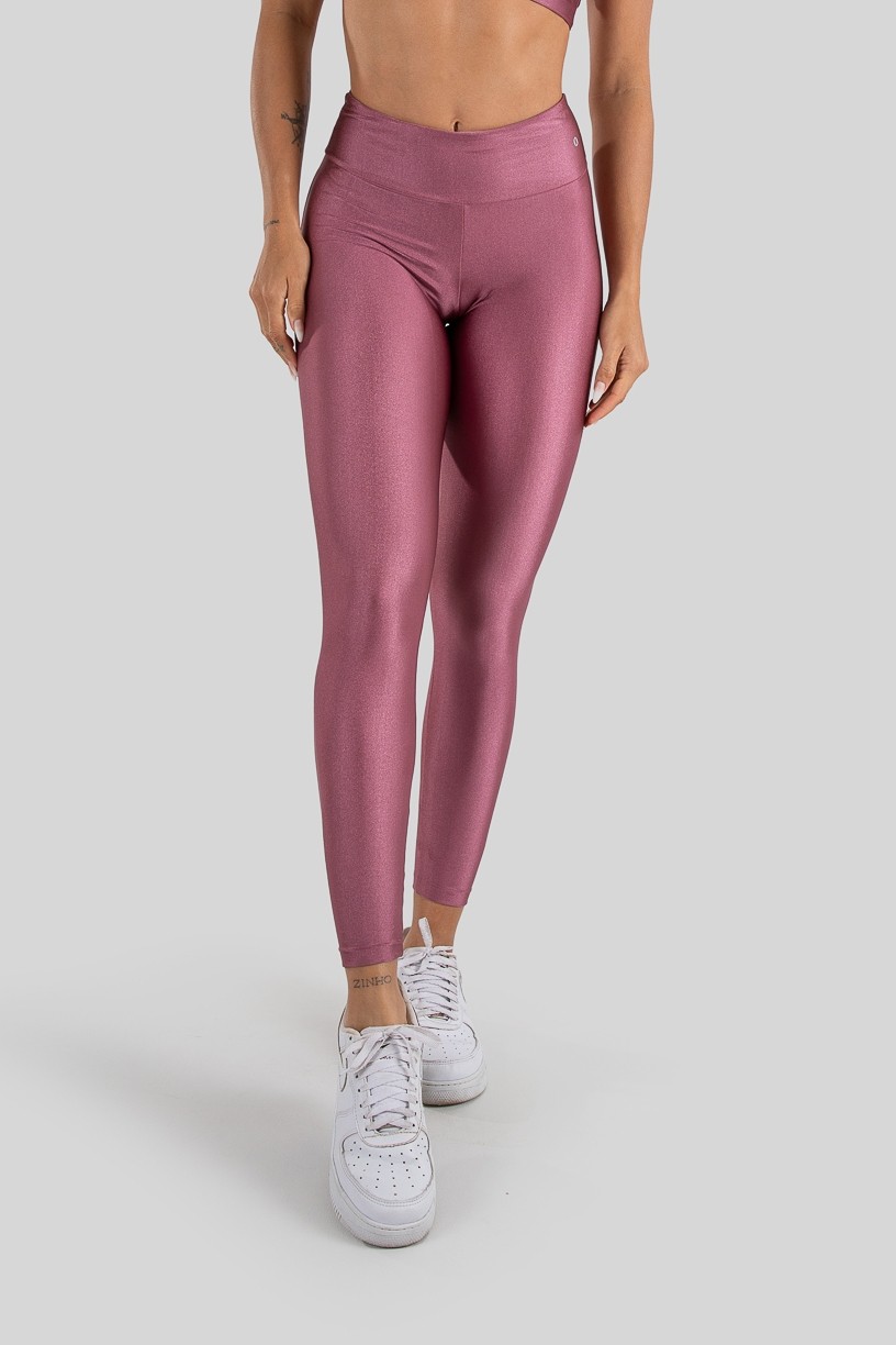 Calça Legging Tecido Platinado Levanta Bumbum (Rosa) | Ref: K3210-A