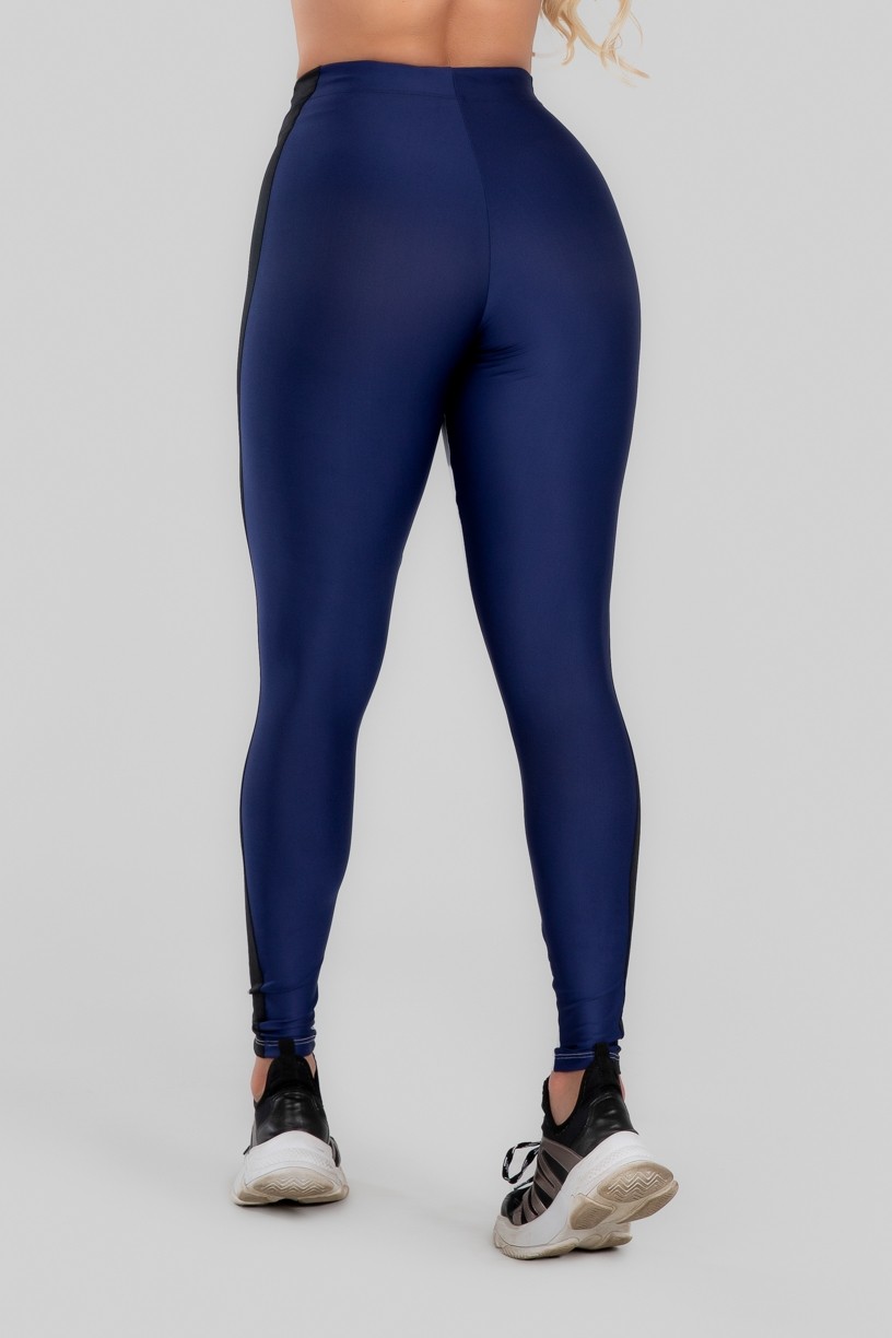 Calça Legging Três Cores com Zíper (Branco / Azul Marinho / Preto) | Ref: K2967-C