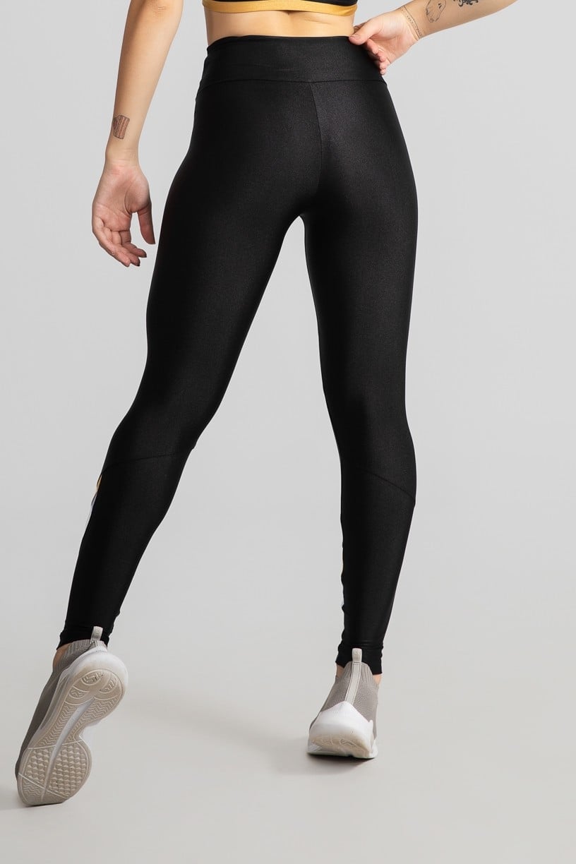 Calça Legging Três Cores (Preto / Ouro / Azul Claro / Branco) | Ref: GO531-A