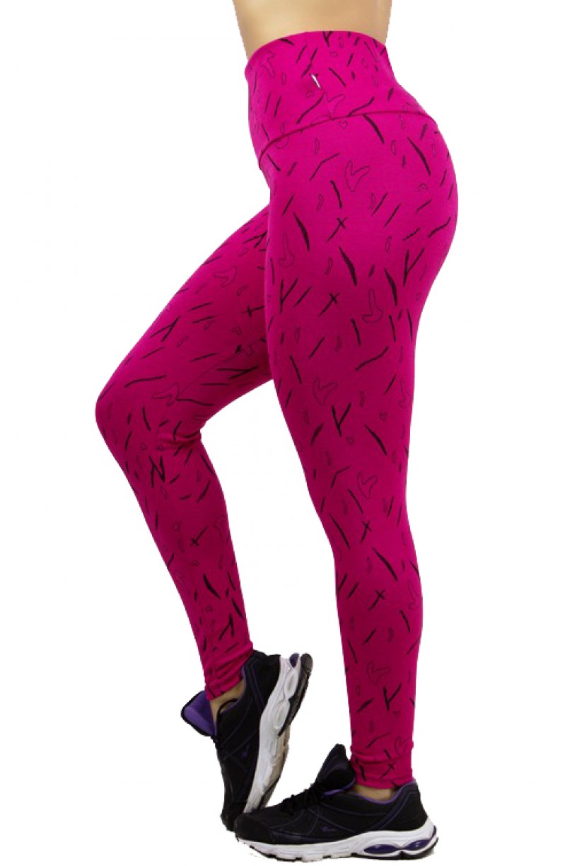 Calça Legging Cós Alto Jacquard | Ref: F545