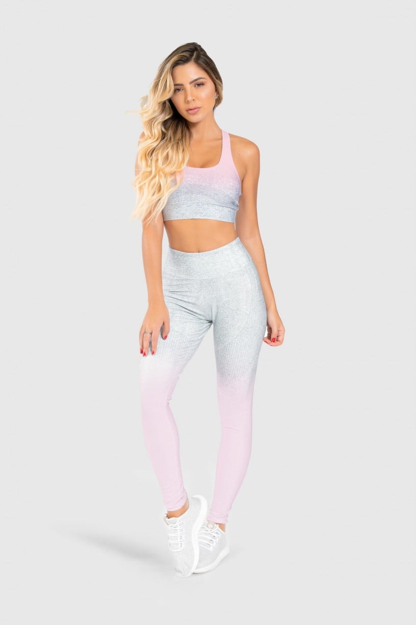 Calça Legging Fitness Estampa Digital Pinking Mix | Ref: GO195