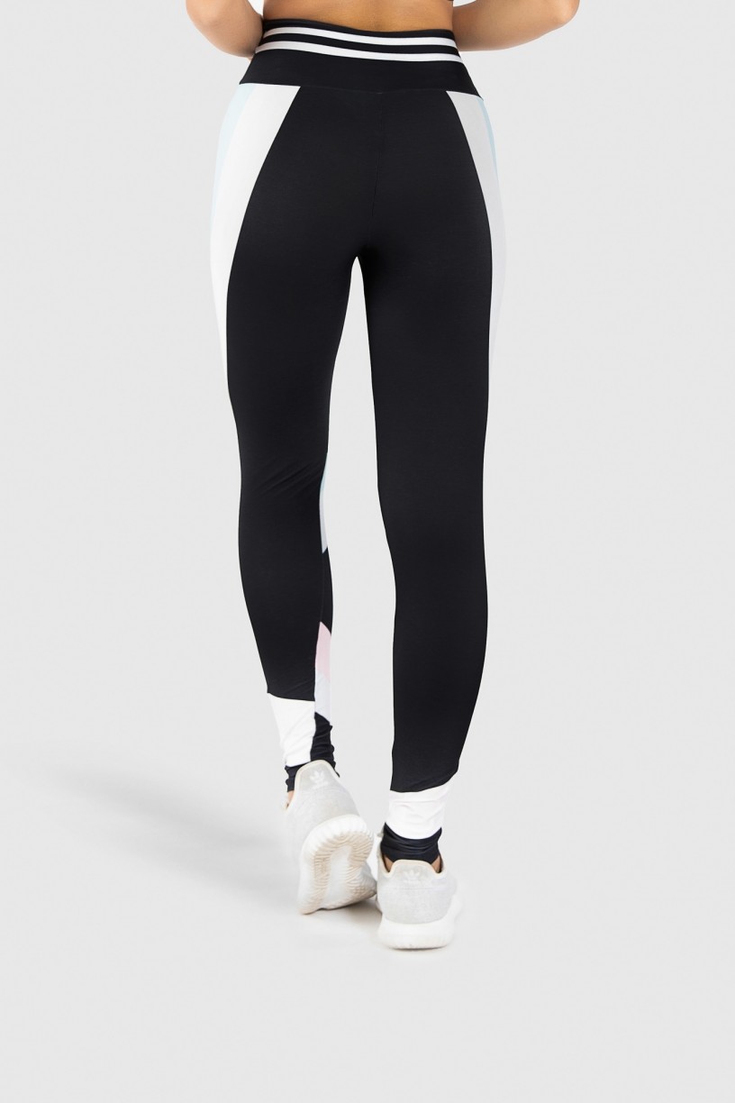 Calça Legging Fitness Estampa Digital White Stripes | Ref: GO188