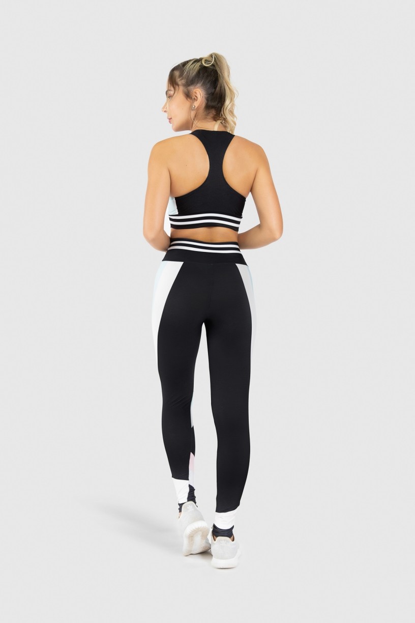 Calça Legging Fitness Estampa Digital White Stripes | Ref: GO188