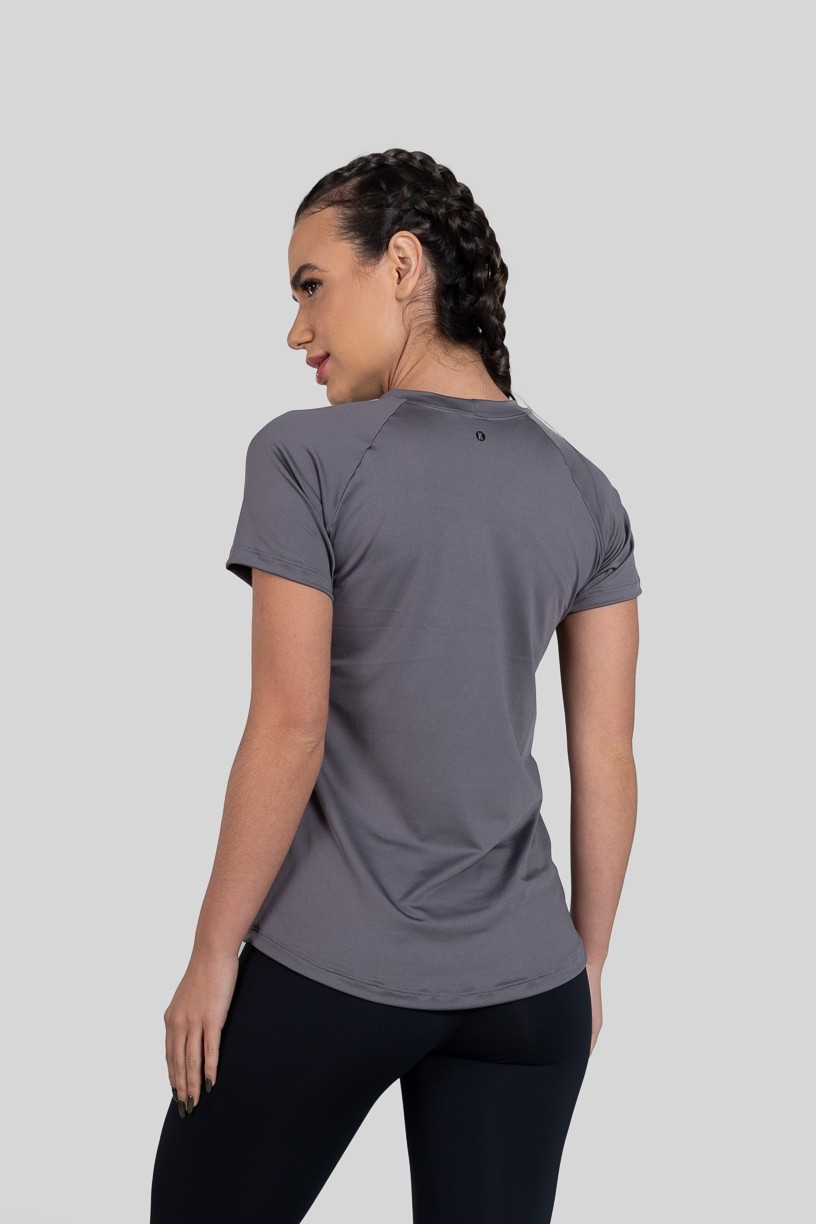 Camisa Raglan Feminina (Cinza) | Ref: K3171-D