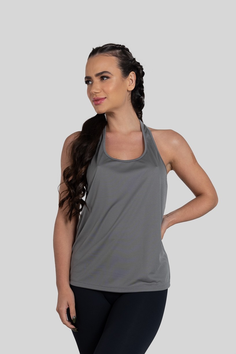 Camiseta com Elástico (Cinza / Branco) | Ref: K3151-E