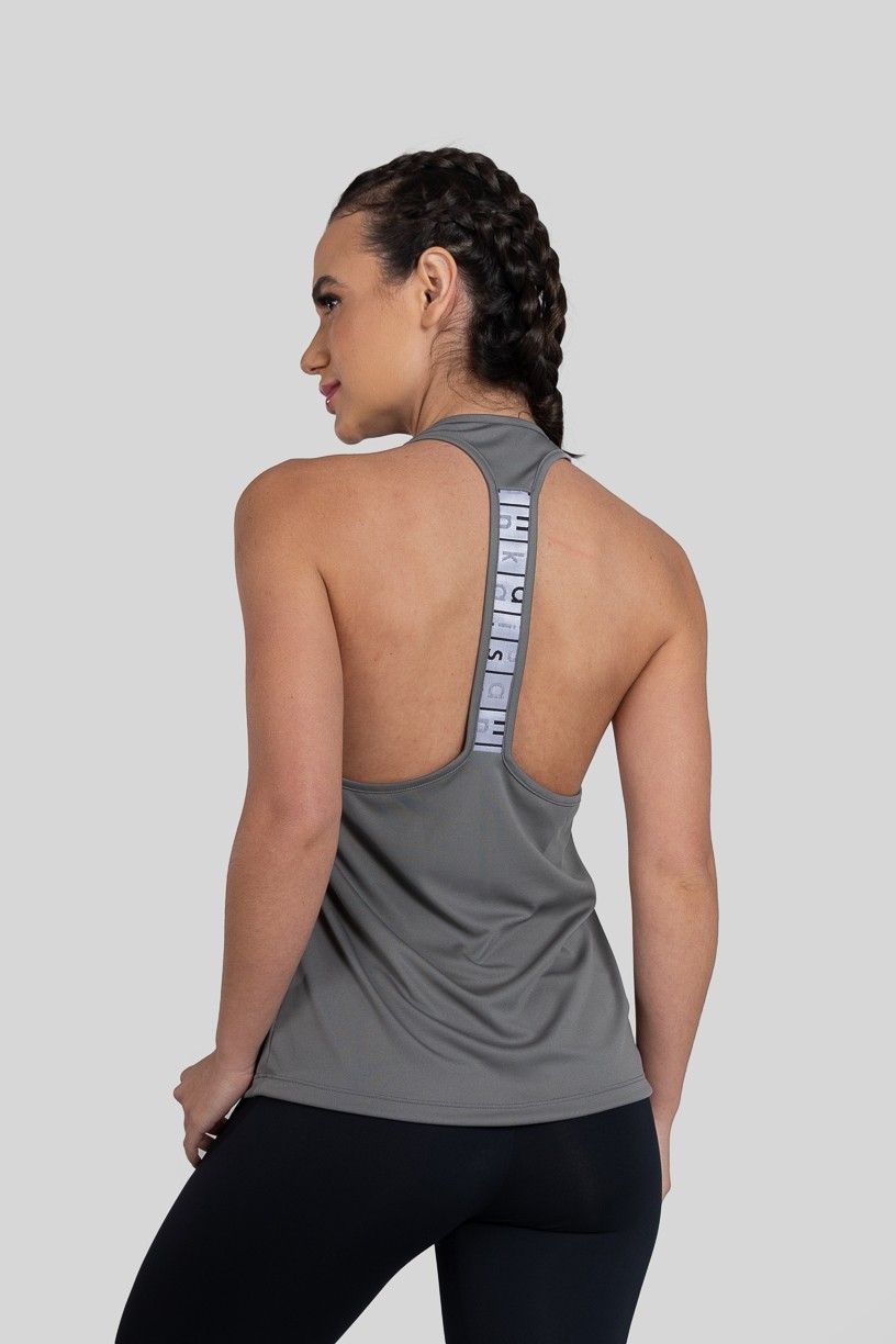 Camiseta com Elástico (Cinza / Branco) | Ref: K3151-E