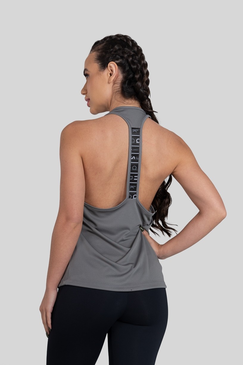 Camiseta com Elástico (Cinza / Preto) | Ref: K3151-D