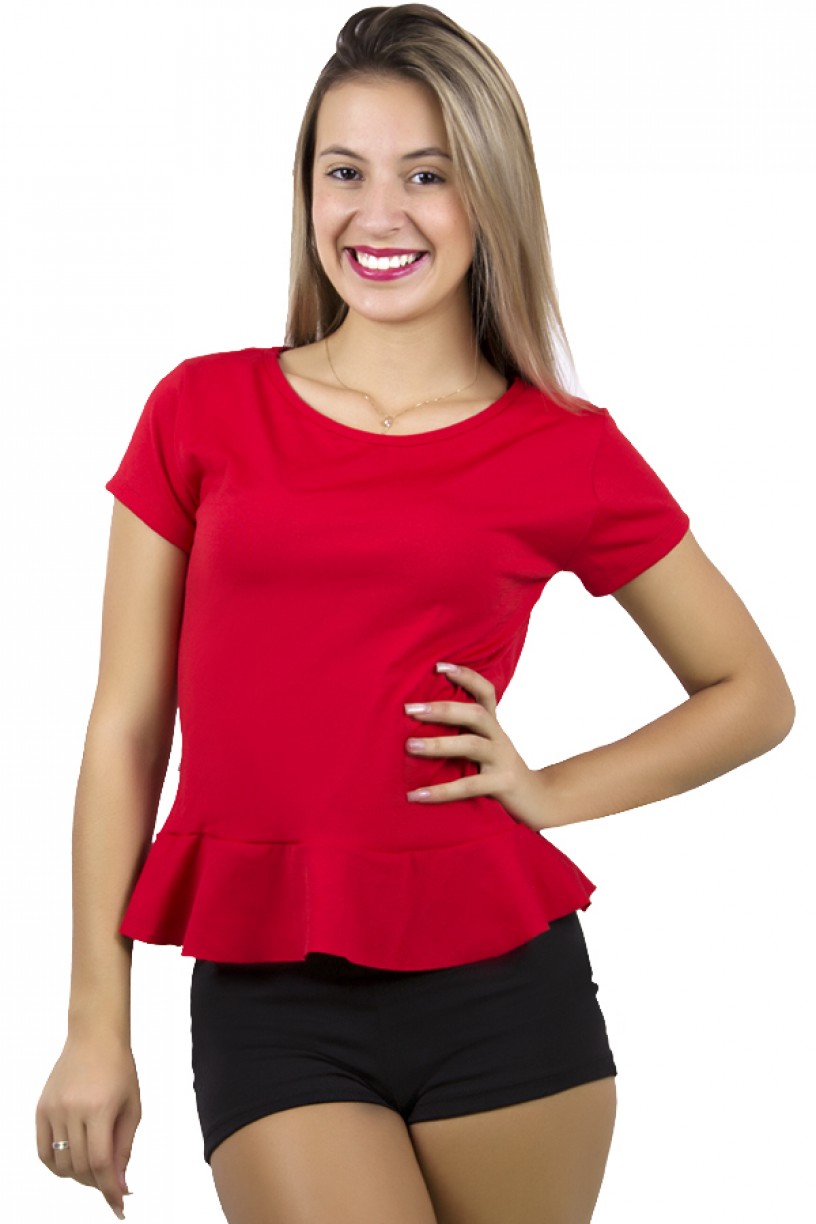 Blusa Lisa com Babado | Ref: F696