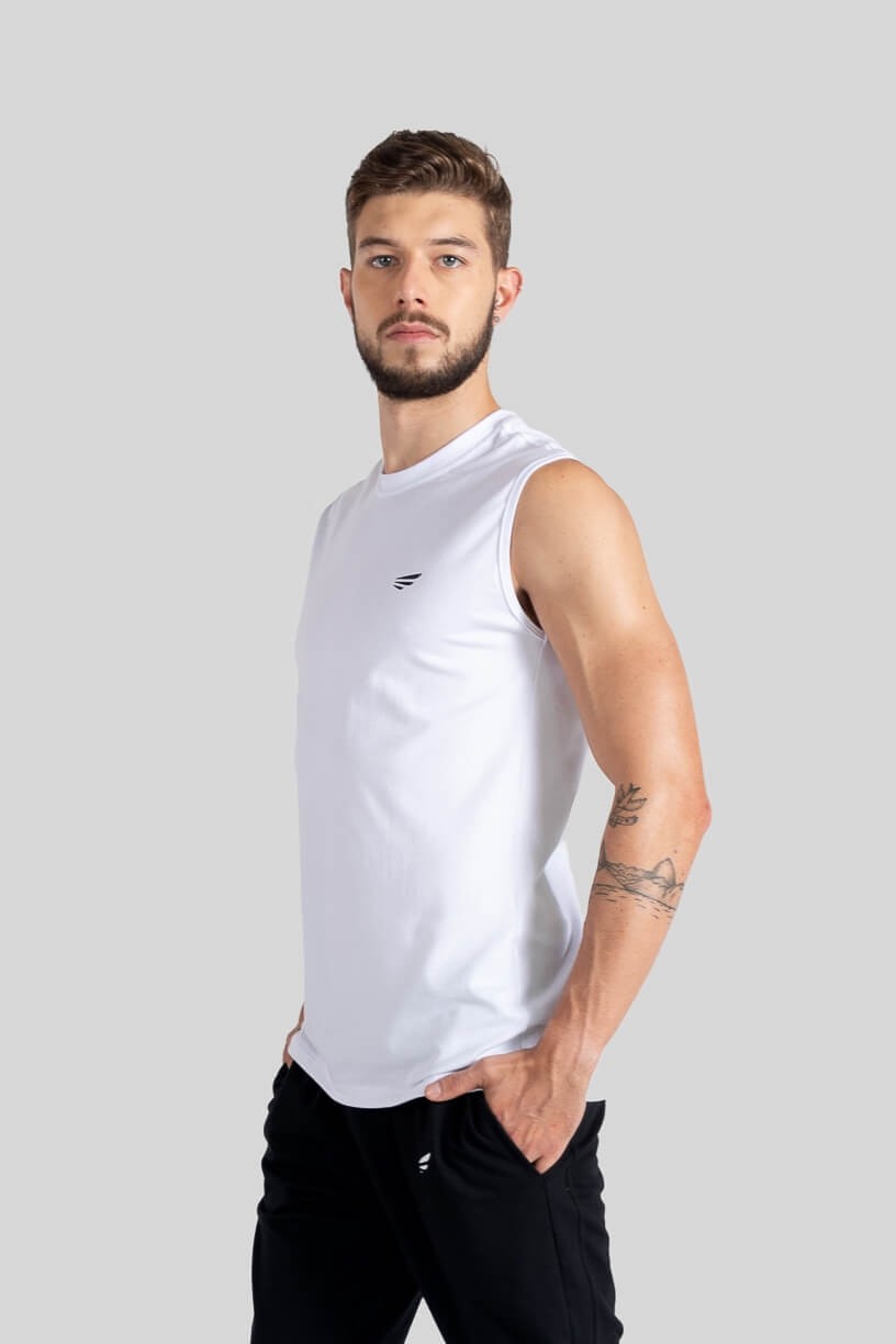 Camiseta Regata Masculina (Branco) | Ref: K3117-B