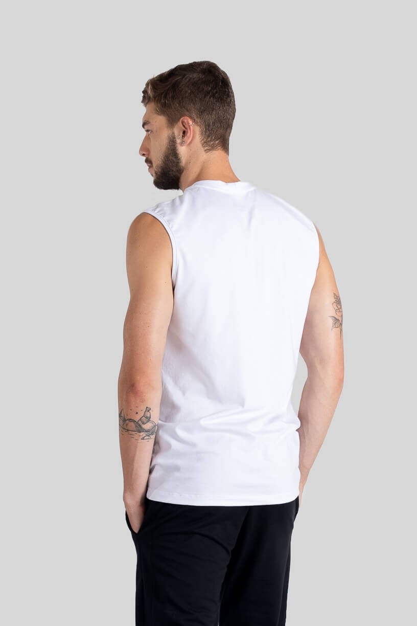 Camiseta Regata Masculina (Branco) | Ref: K3117-B