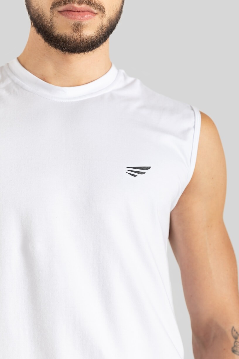 Camiseta Regata Masculina (Branco) | Ref: K3117-B