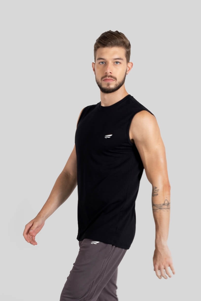 Camiseta Regata Masculina (Preto) | Ref: K3117-A