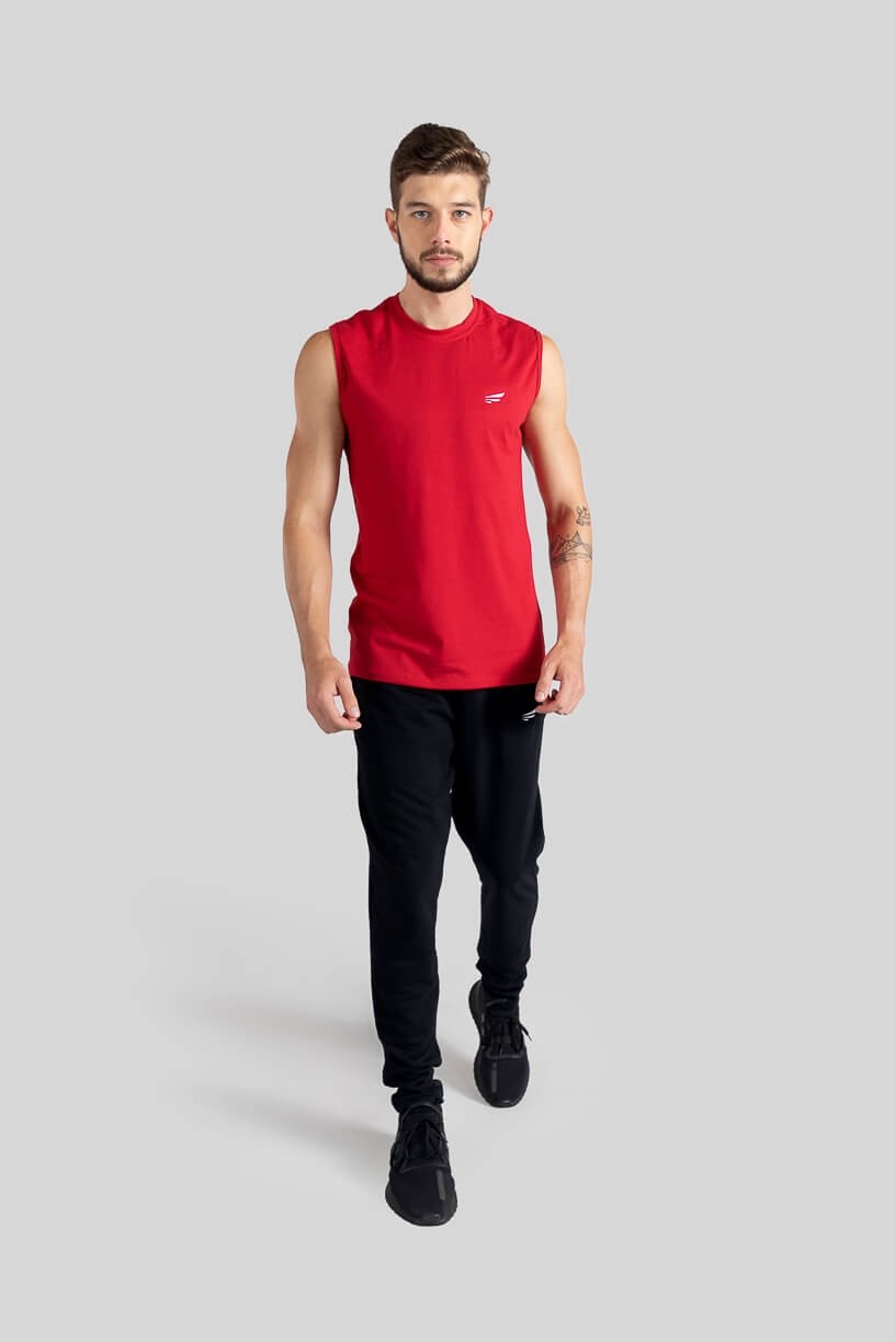 Camiseta Regata Masculina (Vermelho) | Ref: K3117-D