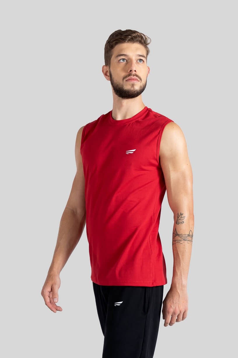 Camiseta Regata Masculina (Vermelho) | Ref: K3117-D