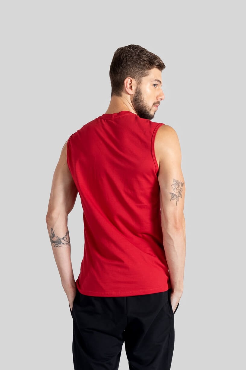 Camiseta Regata Masculina (Vermelho) | Ref: K3117-D