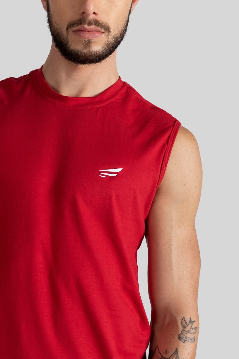 Camiseta Regata Masculina (Vermelho) | Ref: K3117-D