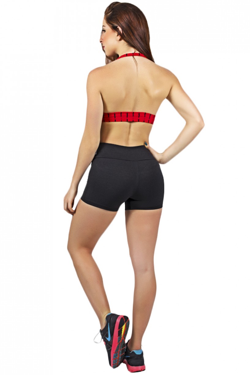 Conjunto Top Power Mesh + Shortinho Liso | Ref: F856