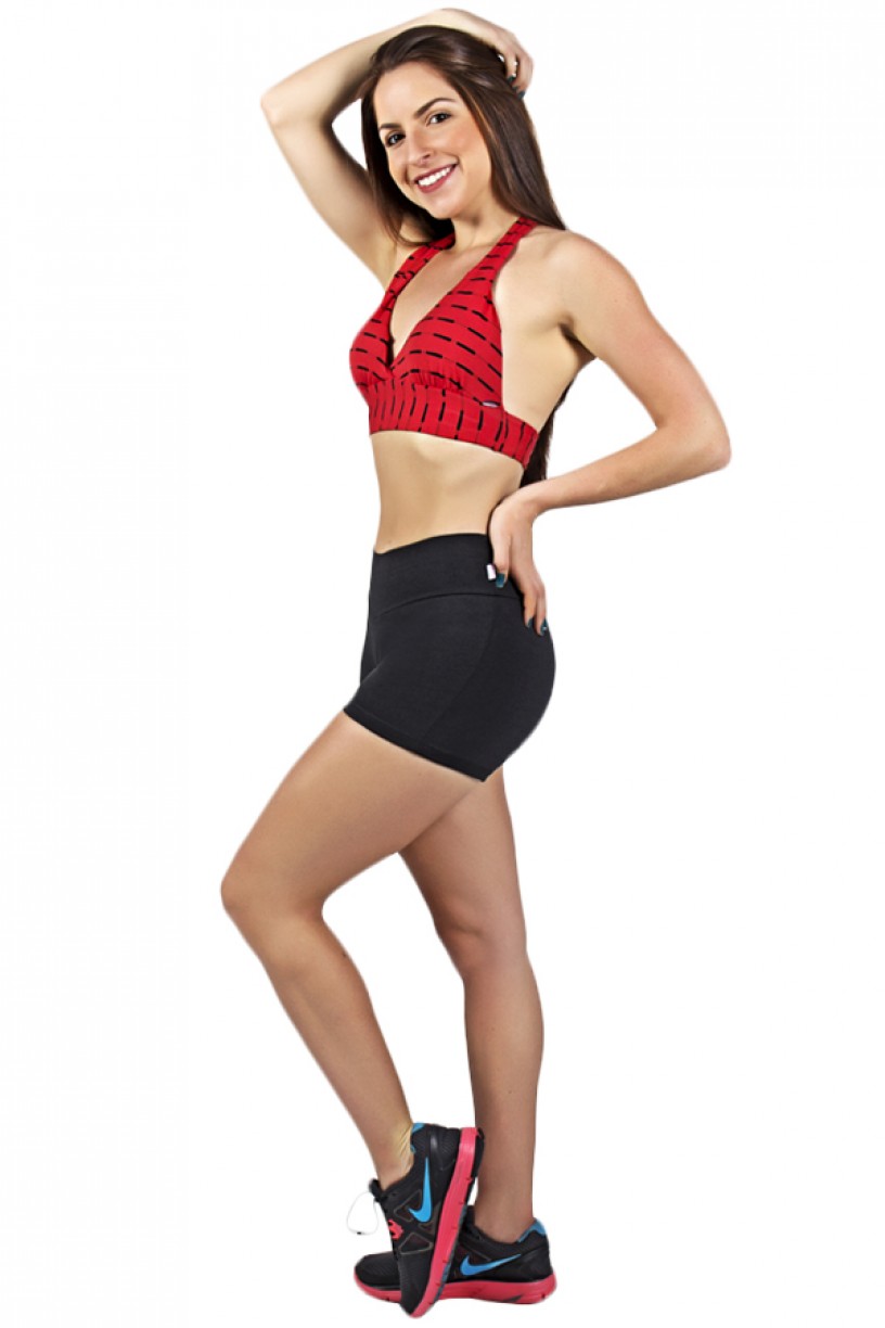 Conjunto Top Power Mesh + Shortinho Liso | Ref: F856