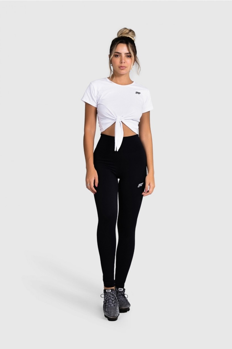 Cropped Fitness com Nó (Branco) | Ref: GO14-B