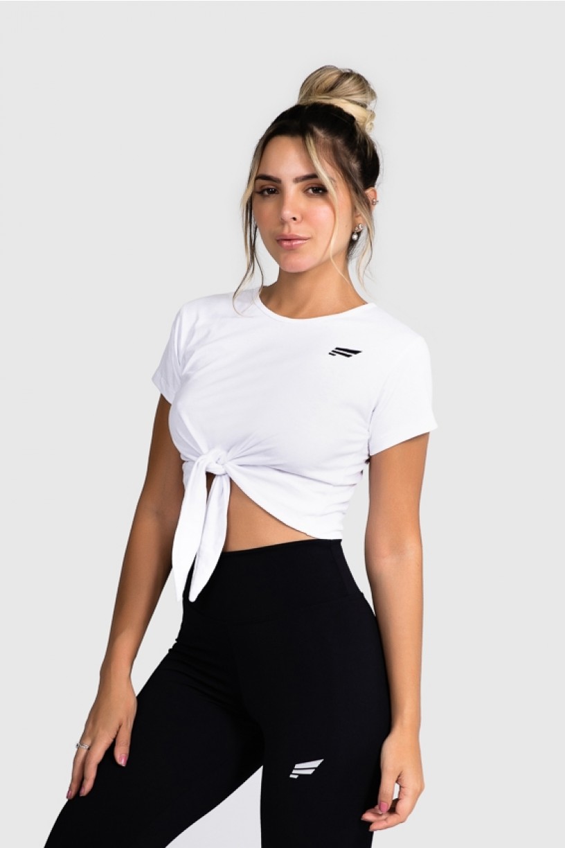 Cropped Fitness com Nó (Branco) | Ref: GO14-B