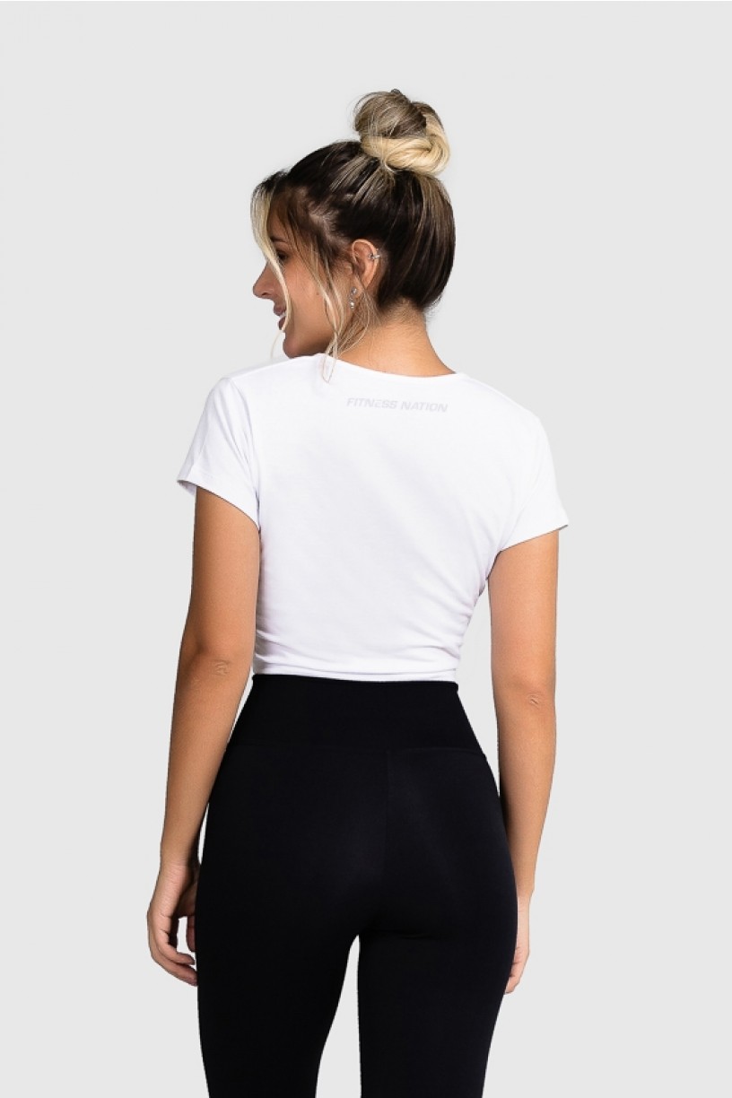 Cropped Fitness com Nó (Branco) | Ref: GO14-B