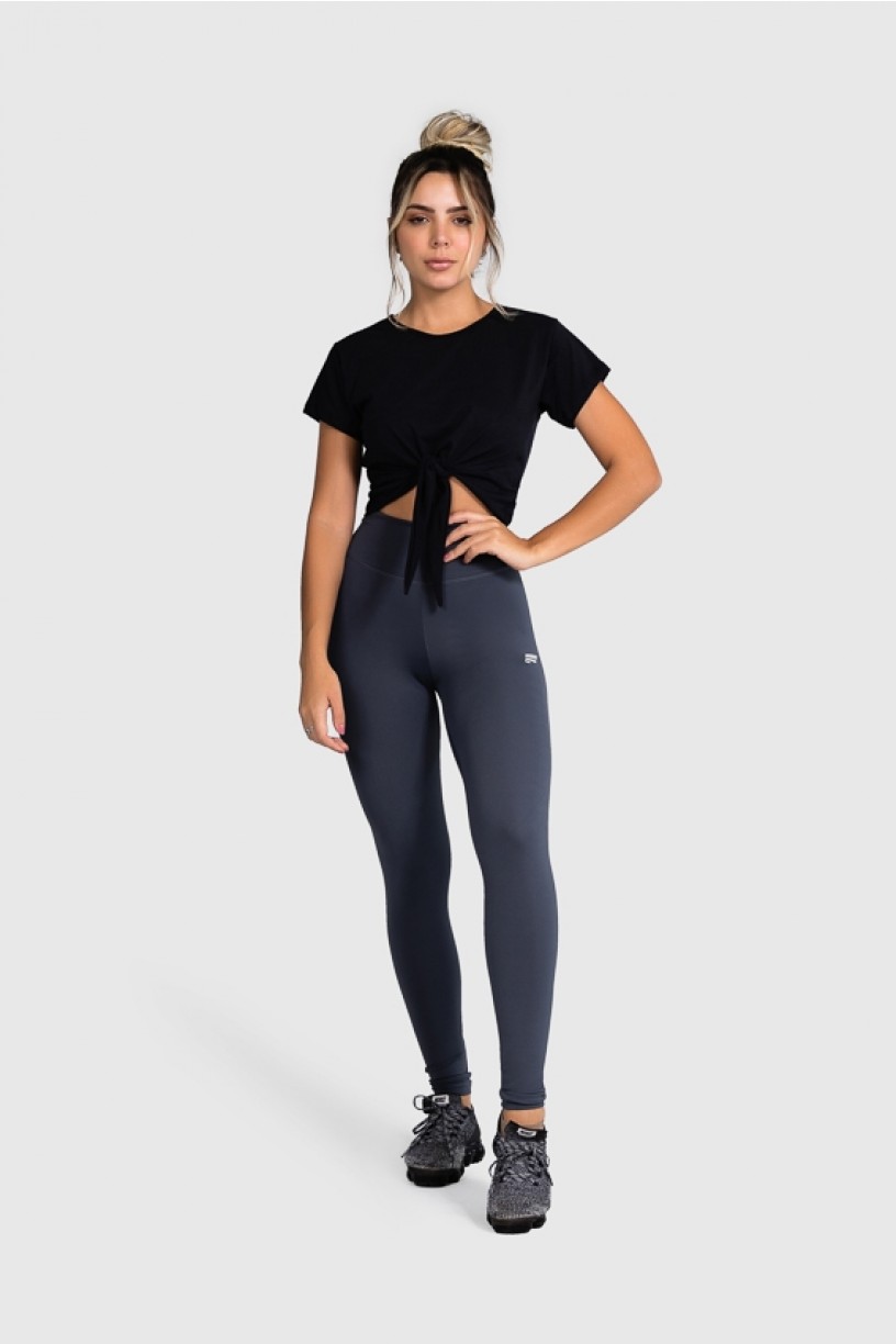 Cropped Fitness com Nó (Preto) | Ref: GO14-A